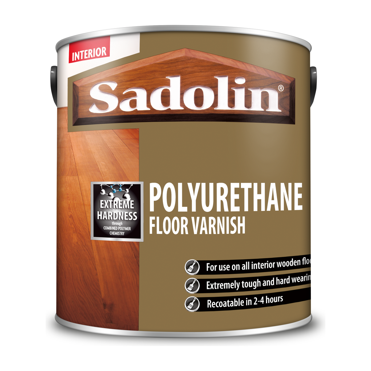 Sadolin Polyurethane Satin Floor Varnish | Clear - 2.5L