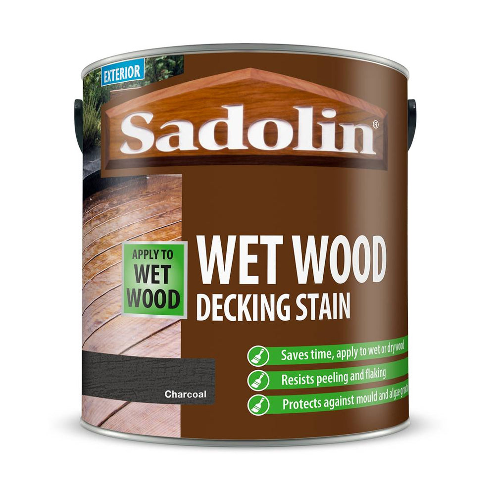 Sadolin Wet Wood Decking Stain | Charcoal - 2.5L