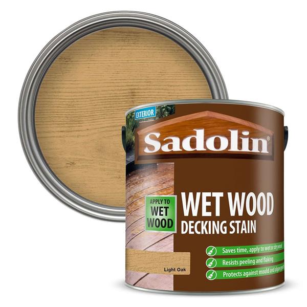 Sadolin Wet Wood Decking Stain | Light Oak - 2.5L