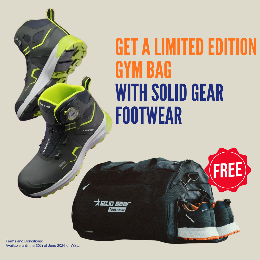 Solid Gear Sonar Mid Safety Boot Free Gym Bag