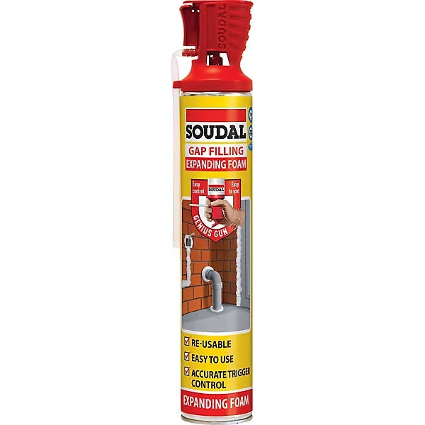 Soudal Expanding Insulation Foam Genius Gun - 750ml