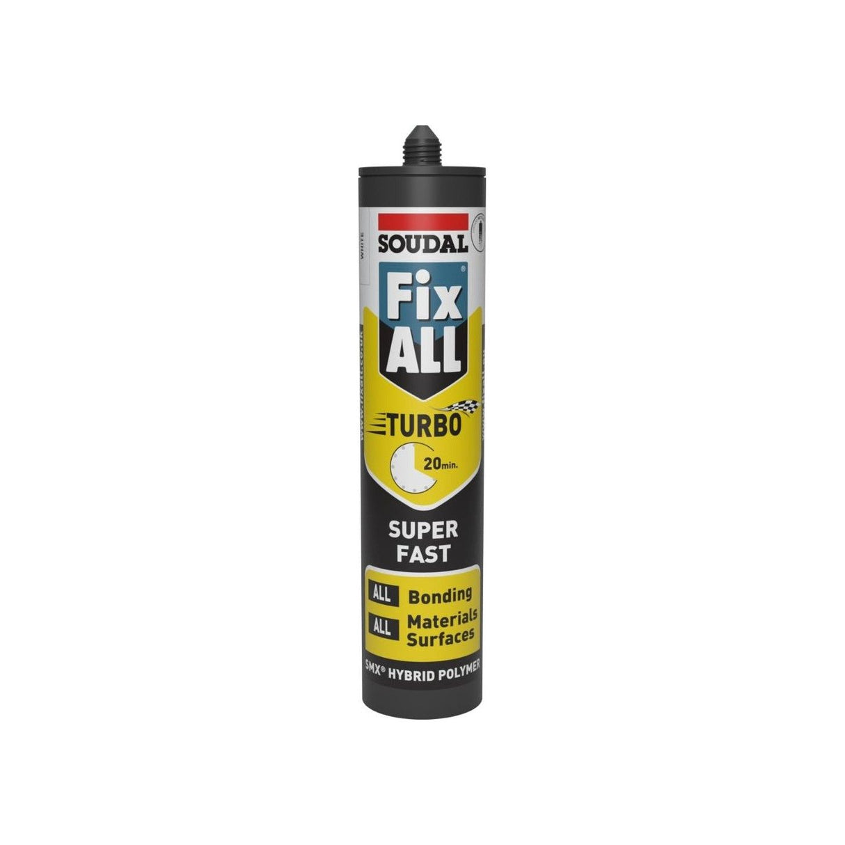 Soudal Fix All Turbo Solvent-Free Hybrid Polymer Adhesive | White - 290ml