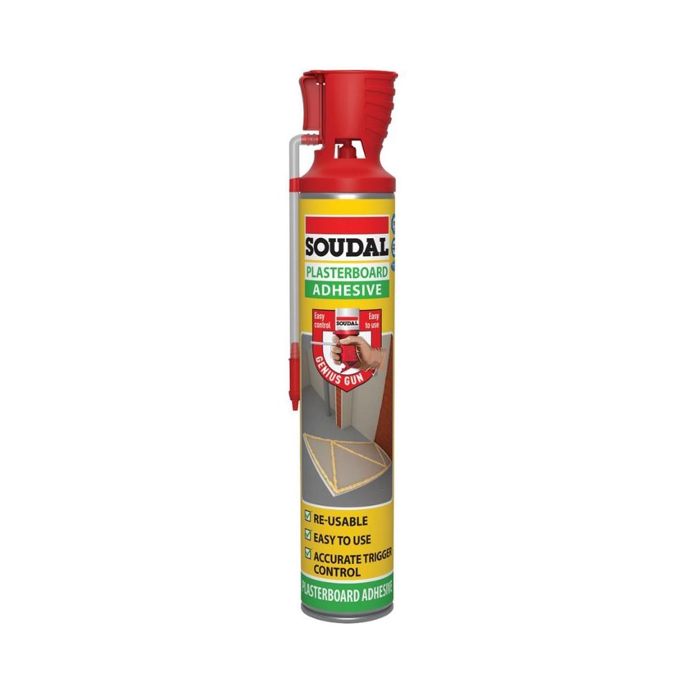 Soudal Genius Gun Plasterboard Adhesive Foam - 750ml