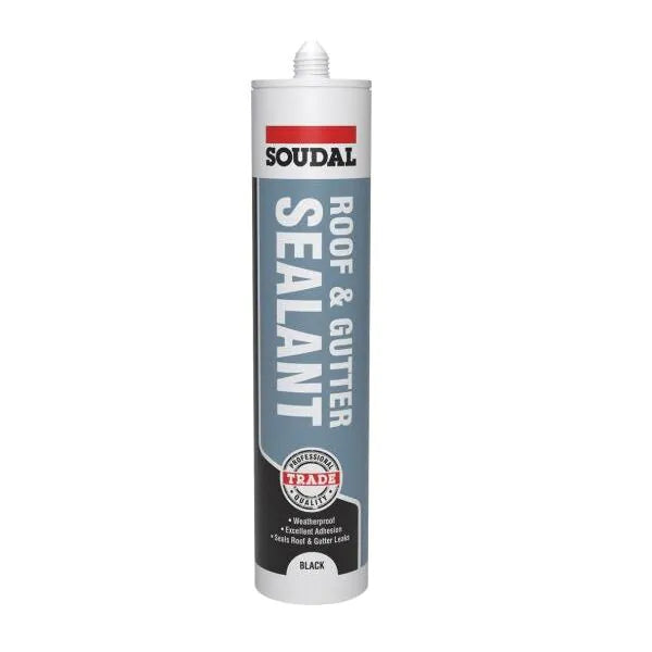 Soudal Roof & Gutter Sealant | Black - 290ml
