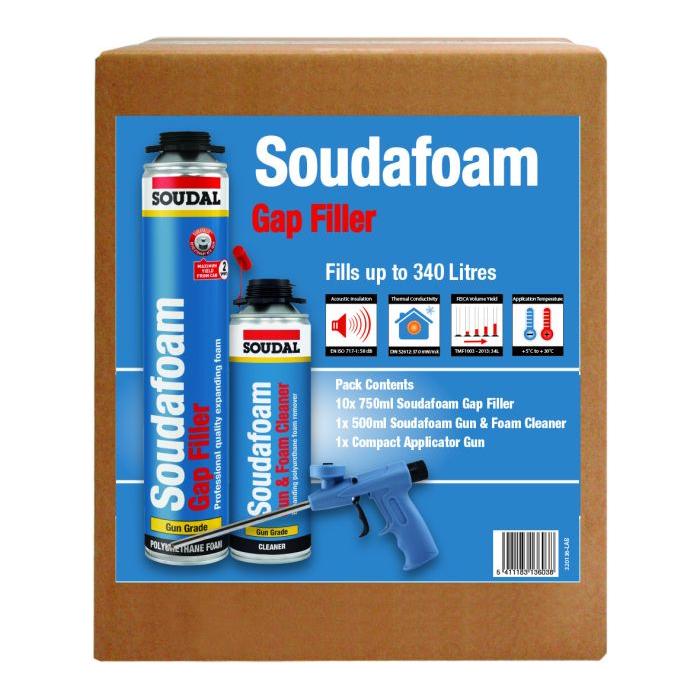 Soudal Soudafoam Gap Filler Expanding Foam | Gun Grade - 750ml