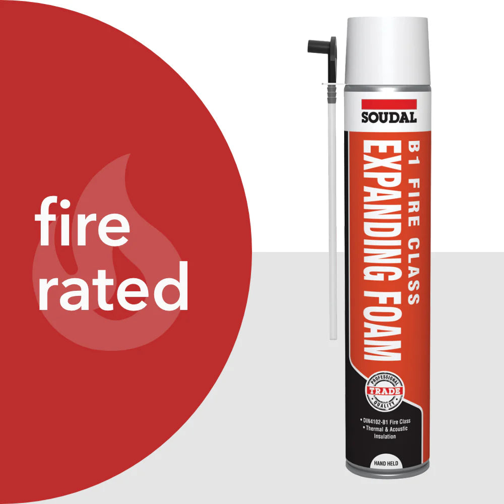 Soudal Trade B1 Fire-Rated Hand-Held Expanding Foam - 750ml