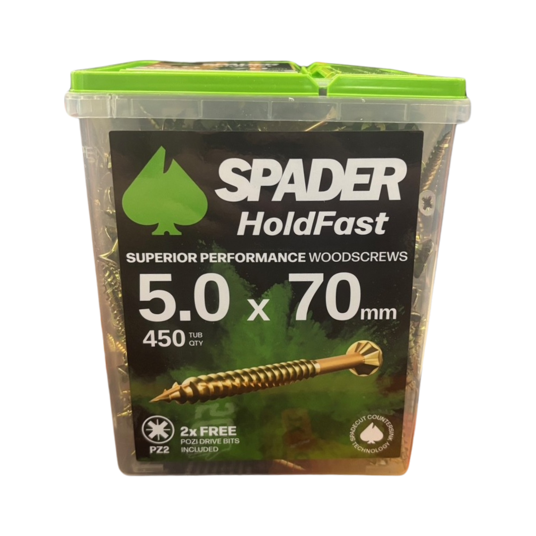 Spader Holdfast Superior Performance Woodscrews 5x70 QTY 450