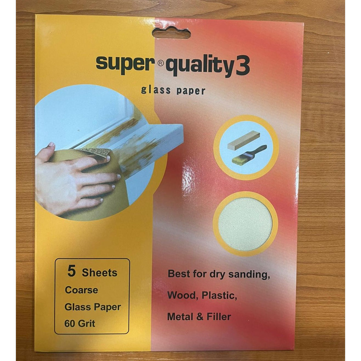 Super Quality 3 Glasspaper Sheet - Pack of 5