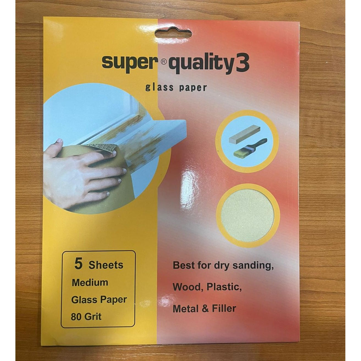 Super Quality 3 Glasspaper Sheet - Pack of 5