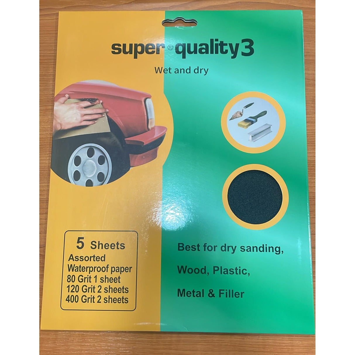 Super Quality 3 Wet and Dry Sheet - Assorted Pack of 5