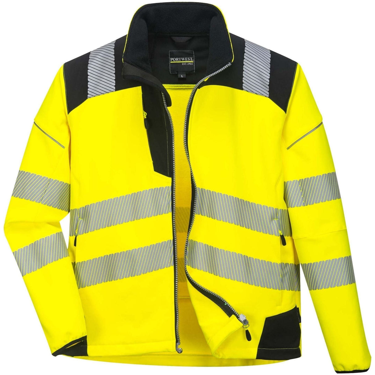 Portwest T402 Hi-Vis PW3 Softshell Jacket Yellow