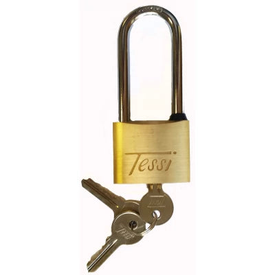 Tessi Long Shackle Solid Brass Padlock | 50mm