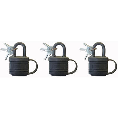Tessi Covered Padlocks Keyed Alike - 45mm | Pack of 3