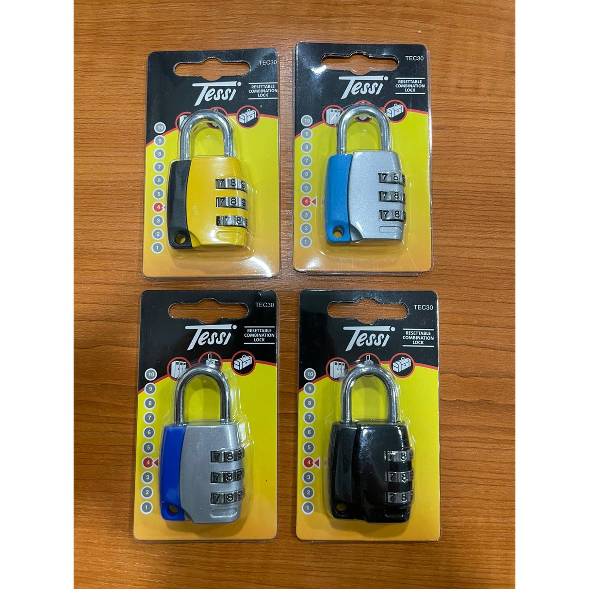 Tessi 30MM Resettable Combination Lock | Assorted