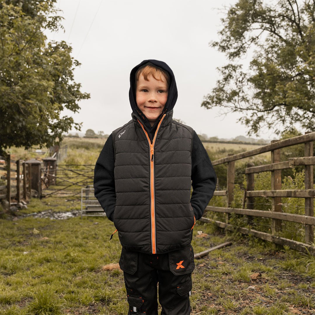 Xpert Pro Junior Rip-Stop Panelled Bodywarmer | Black