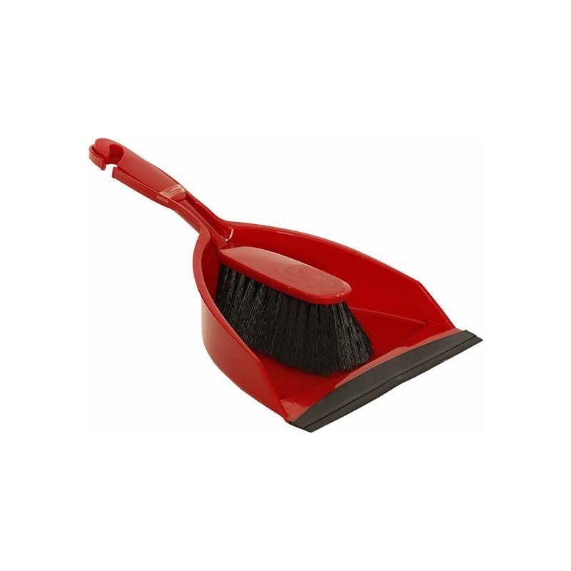 Varian Dustpan & Brush Set - Red
