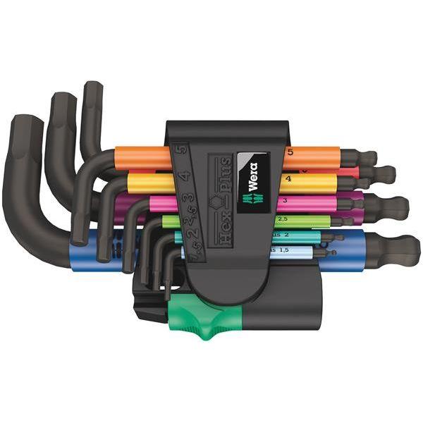 Wera 950/9 Hex-Plus Multicolour 2 L-Key Set Metric Blacklaser - 9pc