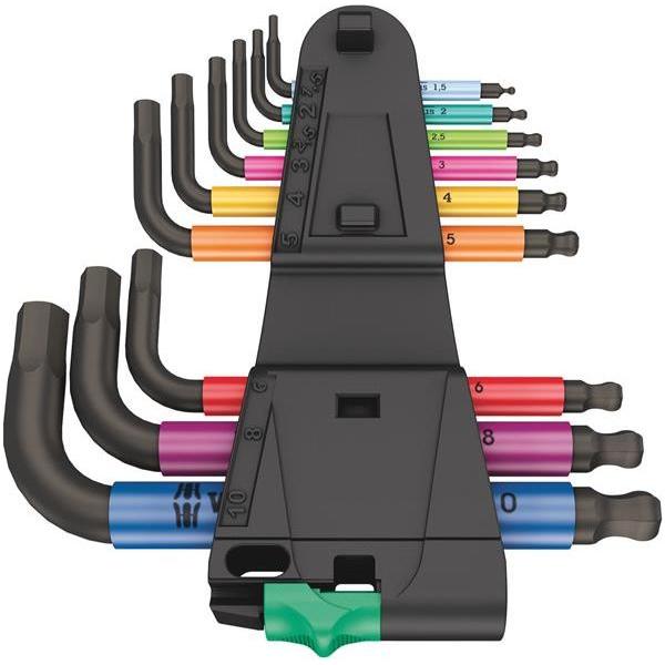 Wera 950/9 Hex-Plus Multicolour 2 L-Key Set Metric Blacklaser - 9pc