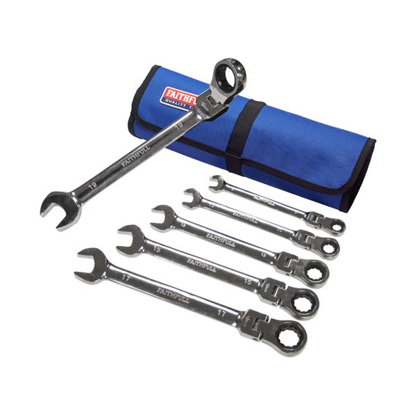 Faithfull 6 Piece Ratcheting Combination Spanner Set