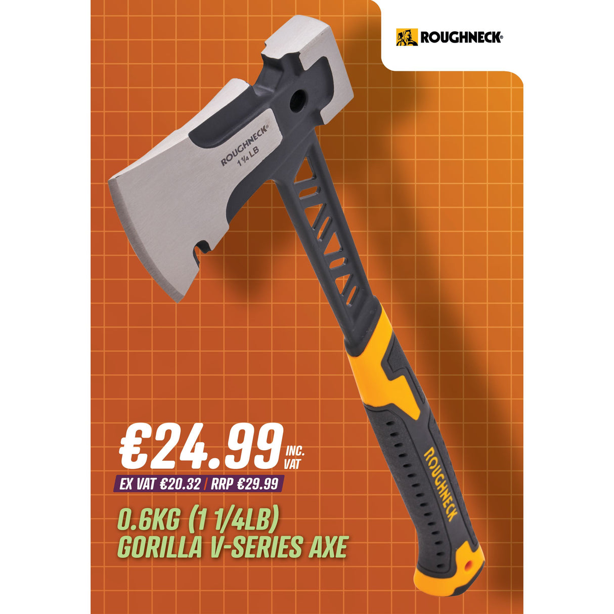Roughneck 0.6Kg (1.1/4lb) Gorilla V-Series Axe