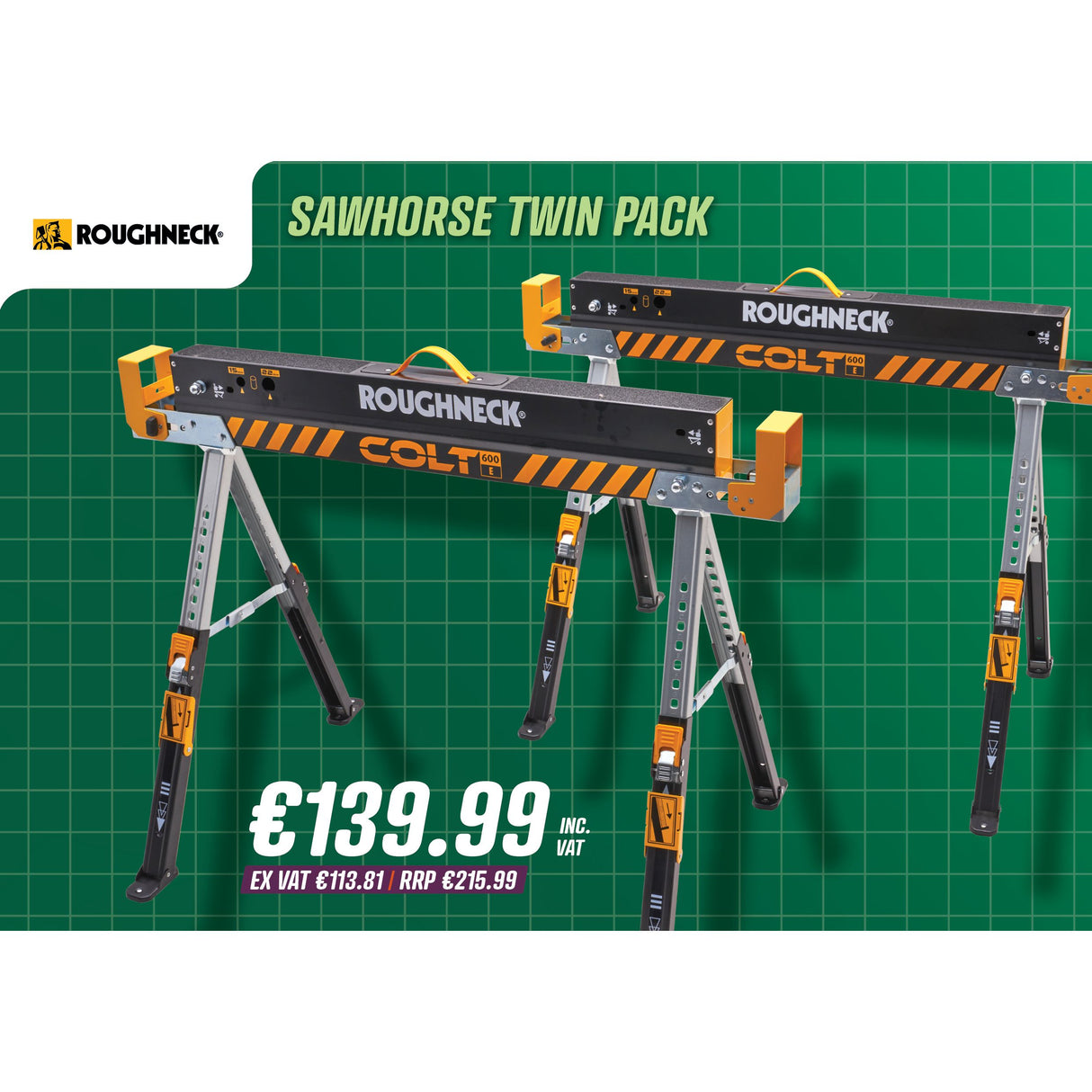 Roughneck Saw Horse Twin Pack