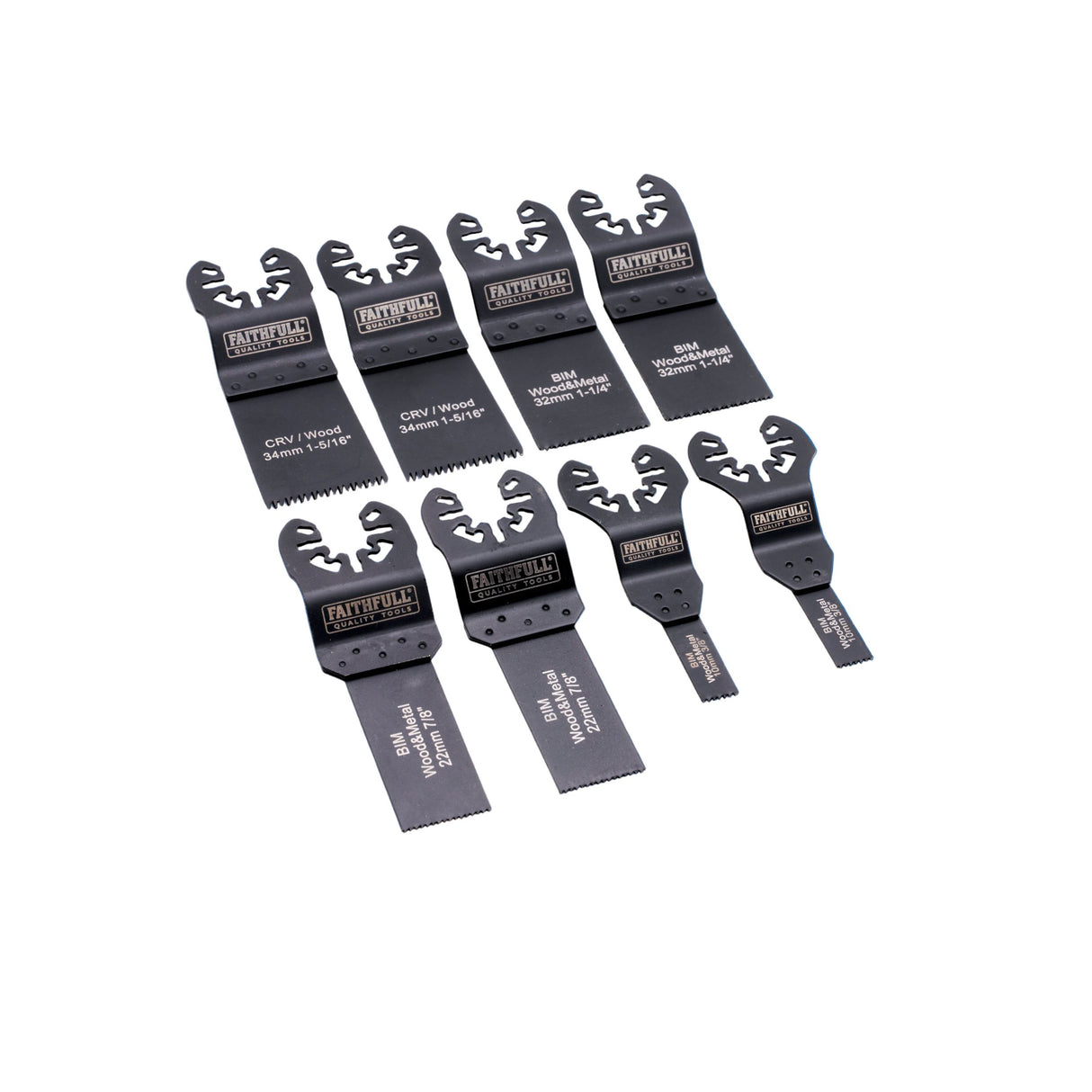 Faithfull 8 Piece Mixed Multi-Tool Blade Set