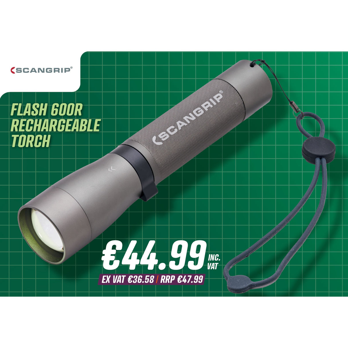 Scangrip Flash 600R Rechargeable Torch