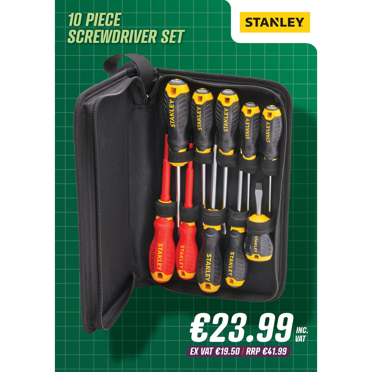Stanley 10 Piece Screwdriver Set