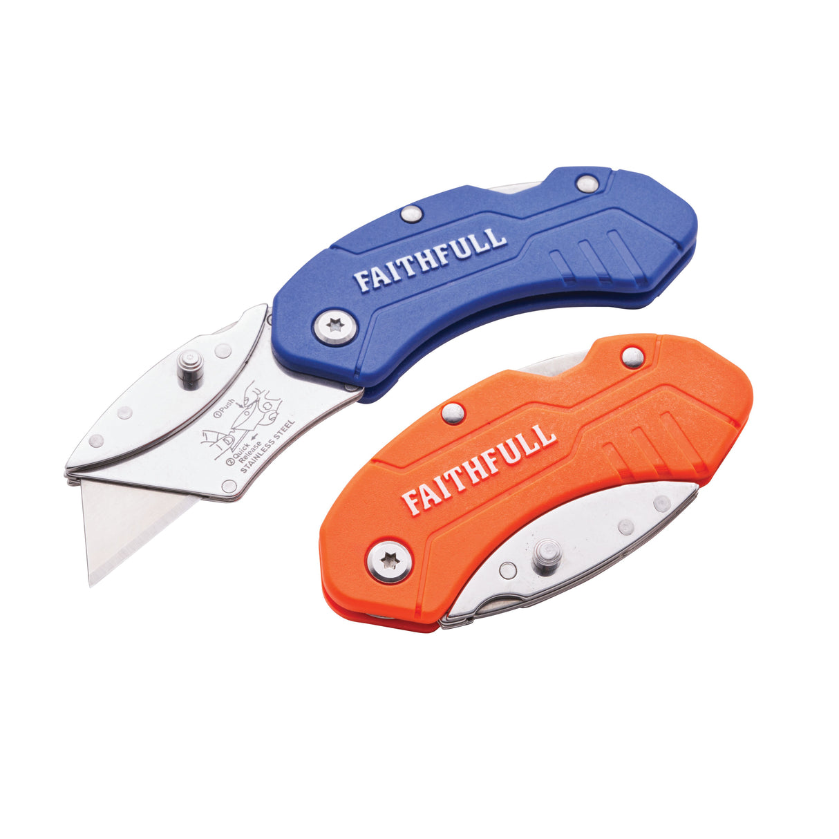 Faithfull Folding Hi-Vis Utility Knife