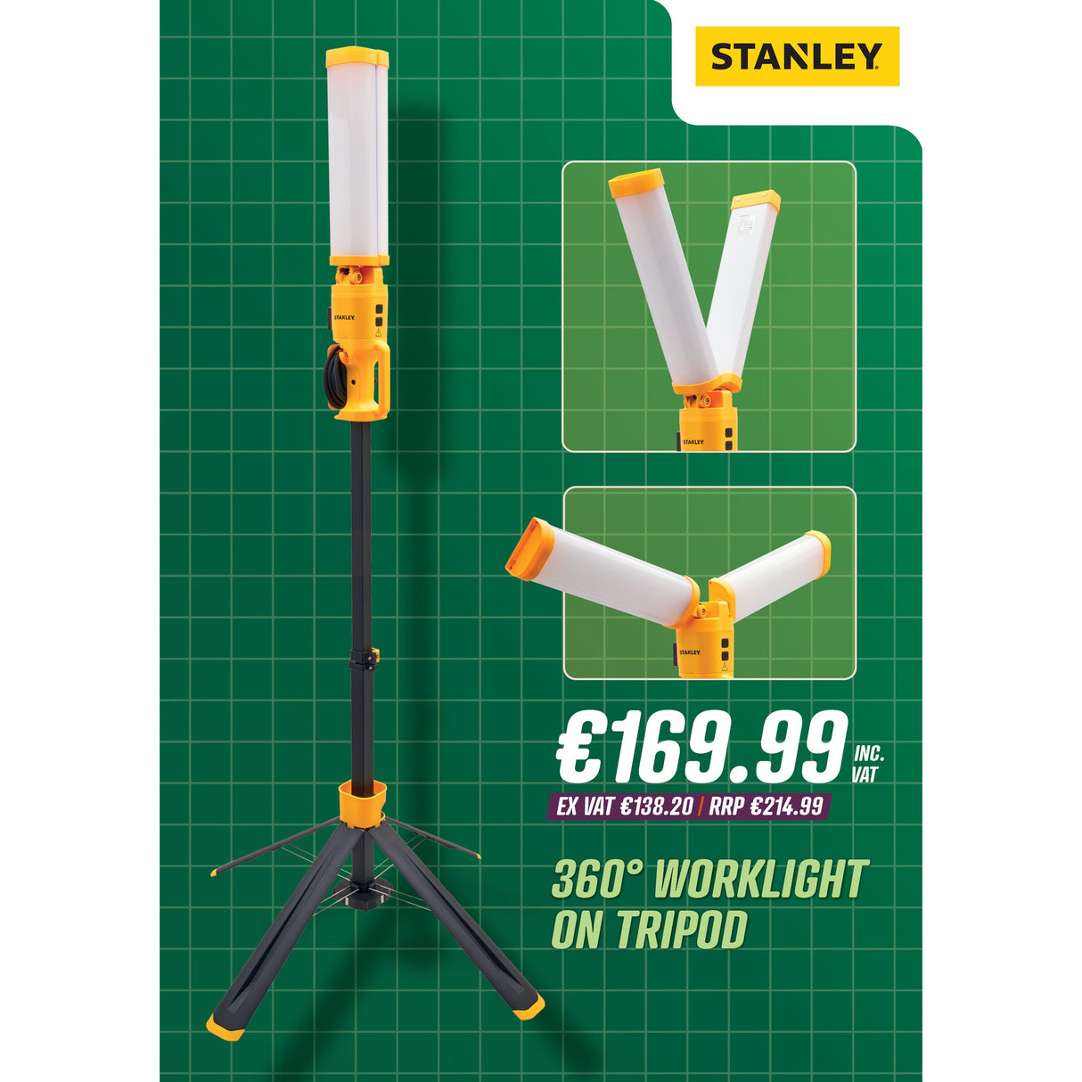 Stanley 360° Worklight On Tripod