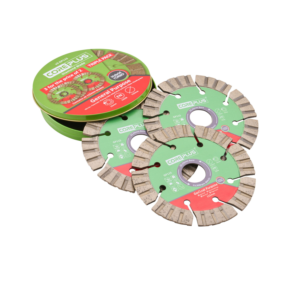 Coreplus 115mm Diamond Cutting Blades | Pack of 3