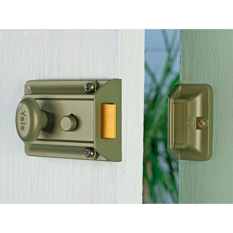 Yale Traditional Nightlatch | Electro Nickel Brass Finsih