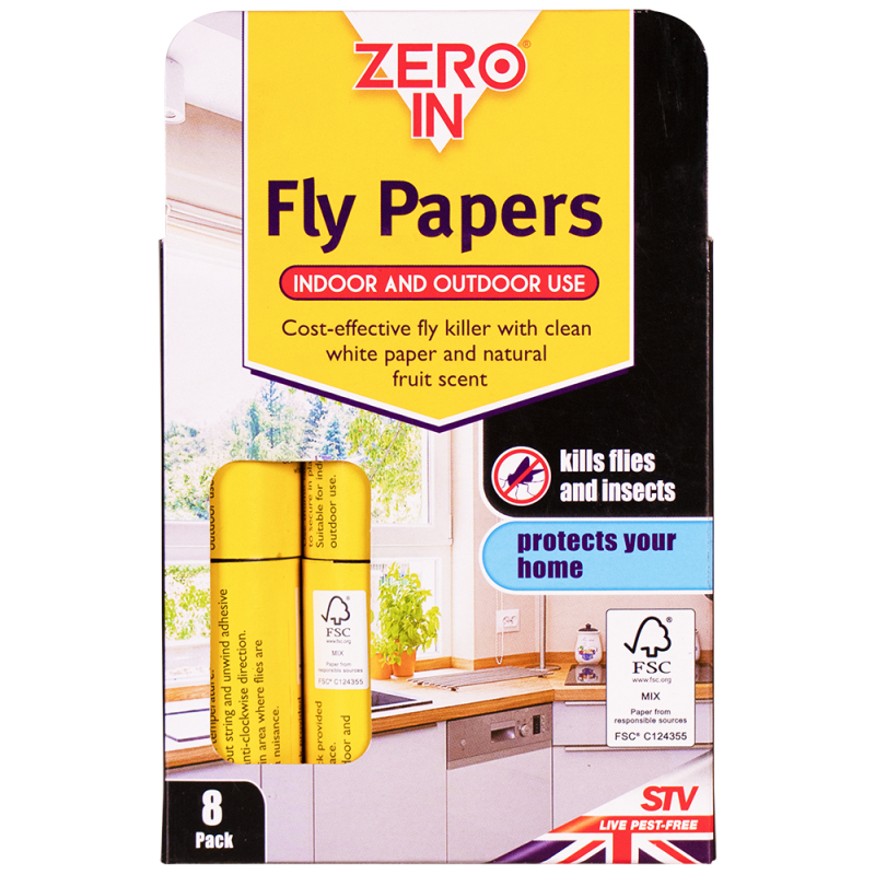 Zero In Fly Papers 4 Pack