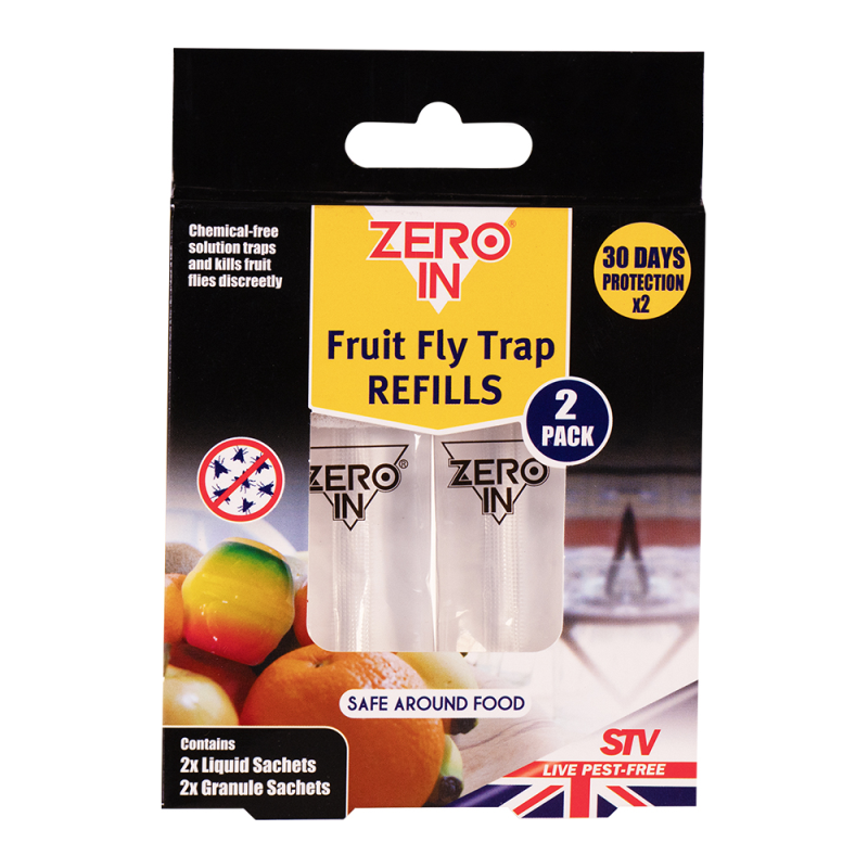 Zero In Fruit Fly Trap Refill Twin Pack