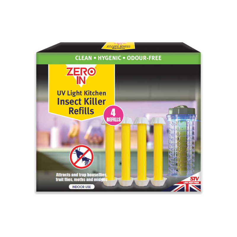 Zero In UV Kitchen Insect Killer Refills 4 Pack