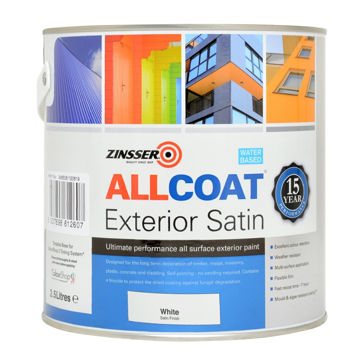 Zinsser AllCoat Exterior Stain White | 2.5 Litre
