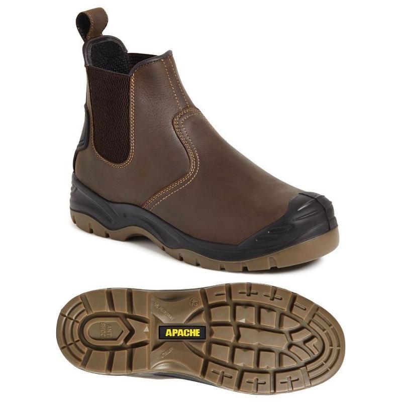 Apache AP715SM Safety S3 Dealer Boot Brown