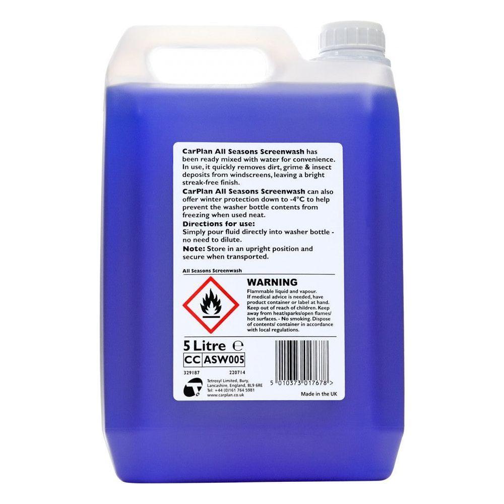 CarPlan All Seasons Ready Mixed Screenwash - 5L