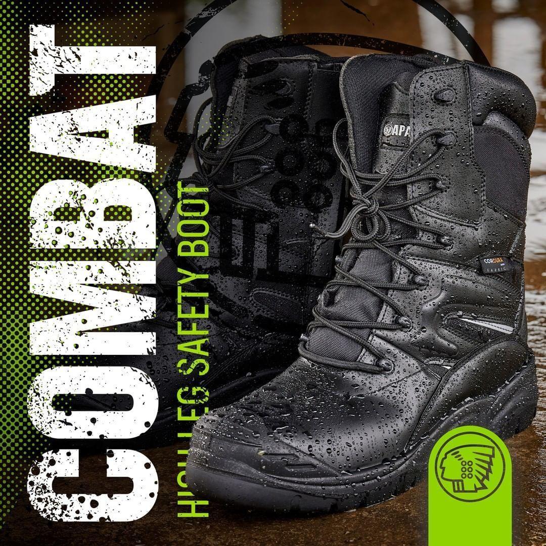 Apache Combat S3 High Leg Safety Boot Black