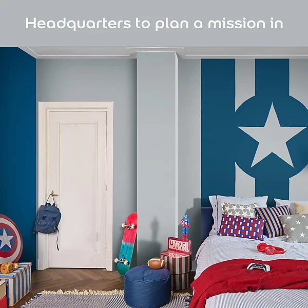 Dulux Easycare Disney Marvel Captain America Shield Grey Matt Wall & Ceiling Paint | 2.5L