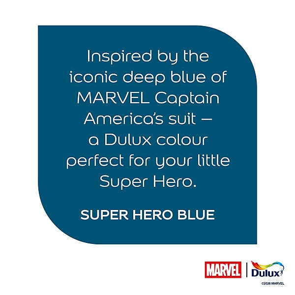 Dulux Easycare Disney Marvel Captain America Superhero Blue Matt Wall & Ceiling Paint | 1.25L