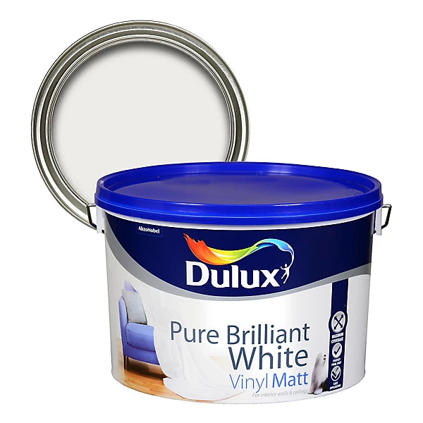 Dulux Vinyl Matt Brilliant White - 10L