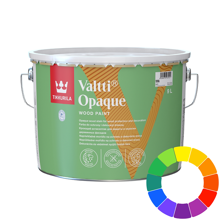 Tikkurila Valtti Opaque Exterior Wood Paint. Buy Tikkurila Valtti Opaque exterior wood paint online at Ted Johnsons. Durable semi-matt finish with excellent weather protection. Fast delivery Ireland.