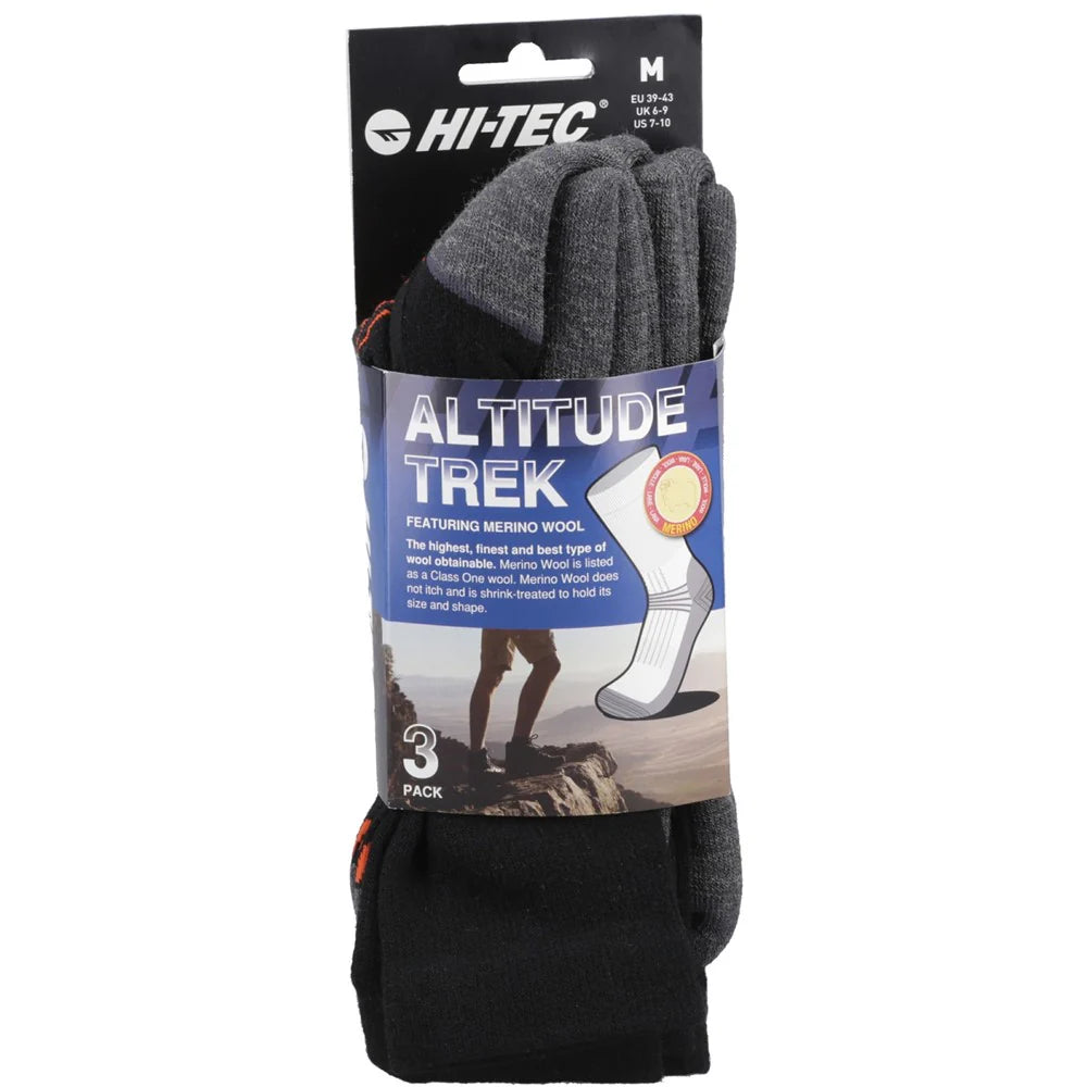 Hi-Tec Unisex Altitude Trek Merino | 3 Pack Socks