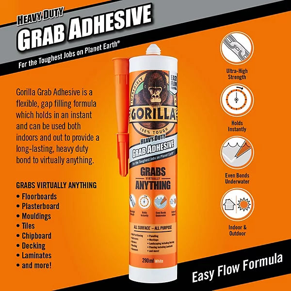 Gorilla Grab Adhesive | White - 290ml