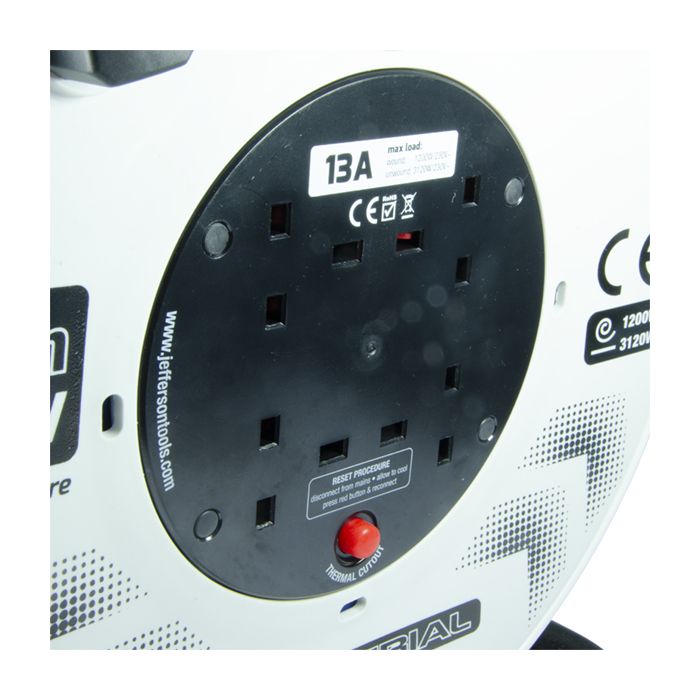 Jefferson Blue 16A Cable Reel | 25m - 230V