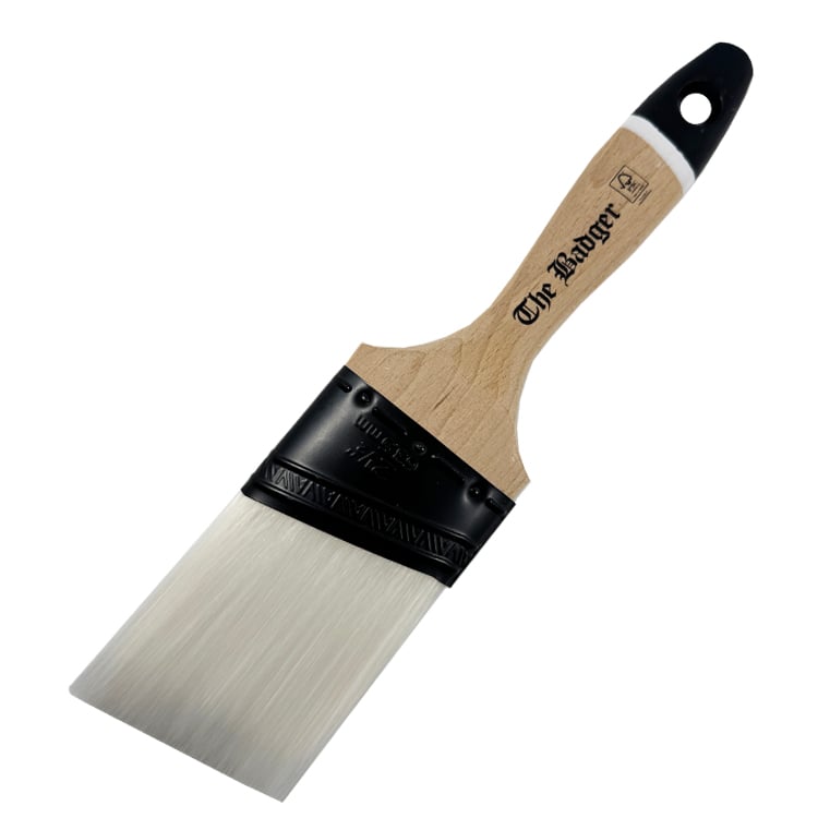 Paint Warrior Badger Brush Semi Oval Beaver Tail Angle Brush 2.5in