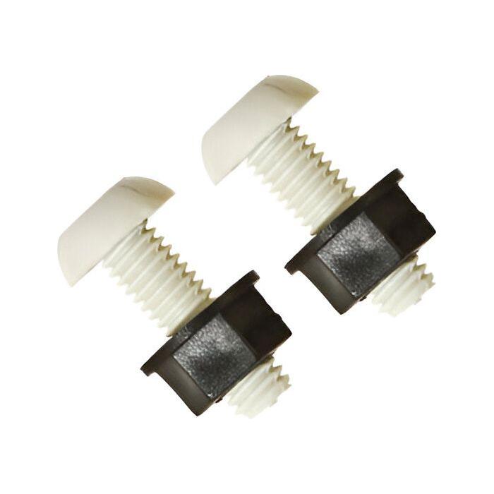 Wot-Nots Number Plate Screws & Nut - White