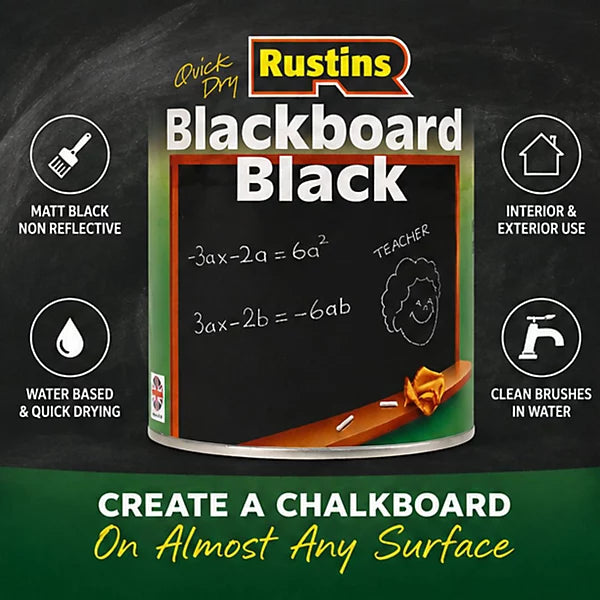 Rustins Blackboard Paint - Black | 1 Litre