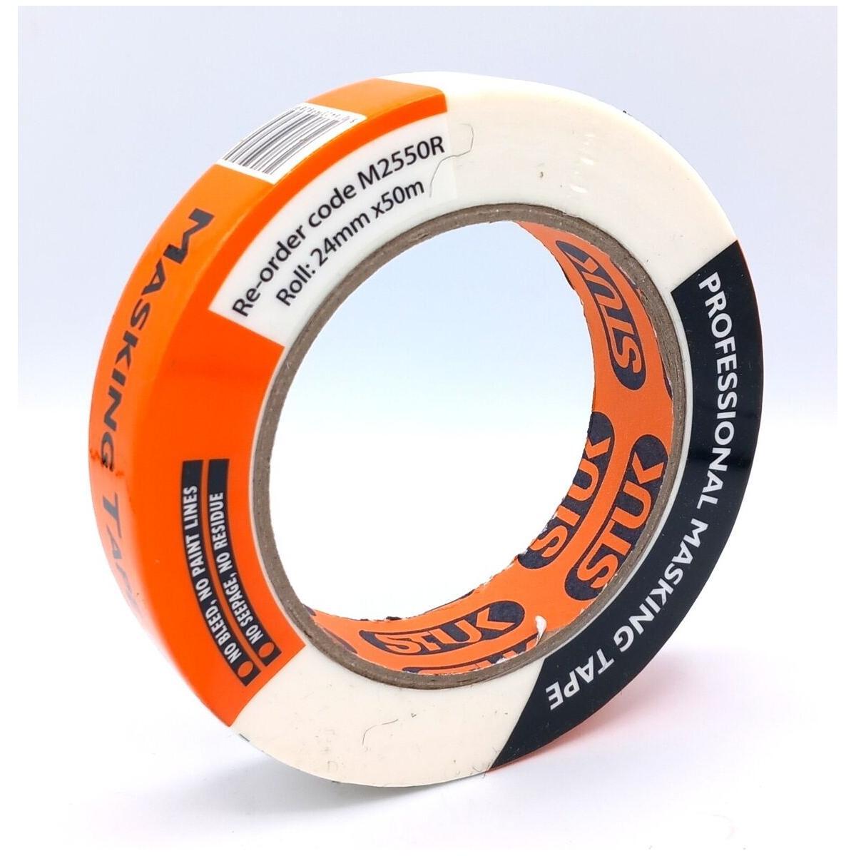 STUK Professional Masking Tape | White - 24mm x 50m